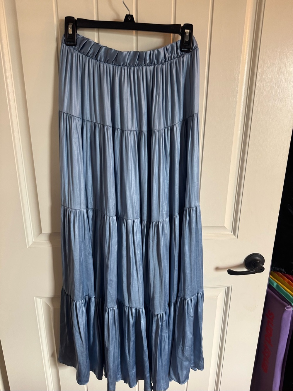 Philosophy Bohemian Blue Maxi Satin Skirt